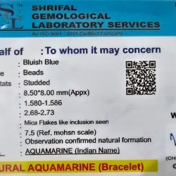 Aquamarine Bracelet Natural Stone