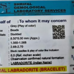Labradorite Gemstone Bracelet Natural Crystal 