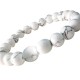 Howlite Bracelet 8mm Natural 24 Beads Round Bracelet,Stone Bracelet for Men & Women (White)