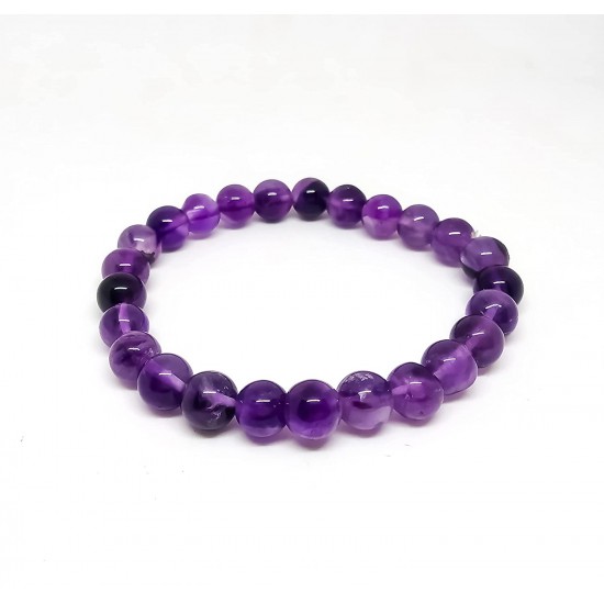 Natural Amethyst Bracelet For Men's And Women | Gemstone Bracelet 8 MM Bids Natural Amethyst Bracelet For Men's And Women | Gemstone Bracelet 8 MM Bids
