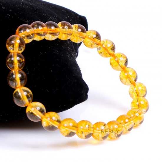 Rudraksha Citrine Bracelet – D1 – To attracts abundance and personal power  - Engineered to Heal²