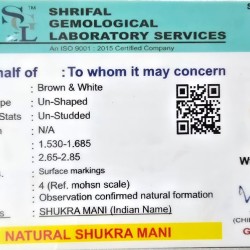 Shukra Mani Stone Certified-15.09 carat Shukra Mani Stone Certified-15.09 carat