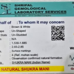 Shukra Mani Stone Certified-22.87carat Shukra Mani Stone Certified-22.87carat