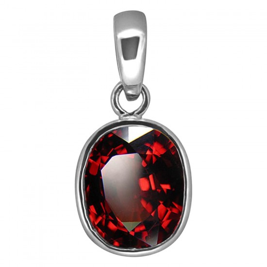 NATURAL HESSONITE GARNET GOMED SILVER PENDANT LOOSE UNHEATED UNTREATED 5.25 RATTI TO 7.25 RATTI A+GEMSTONE FOR WOMEN AND MEN