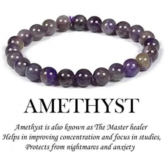 Natural Amethyst Gemstone Bracelet