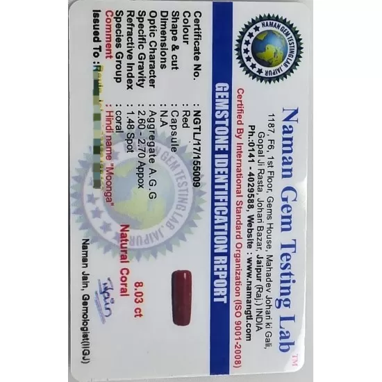 Buy Certified Coral (Moonga Stone) Online – Natural Red Coral