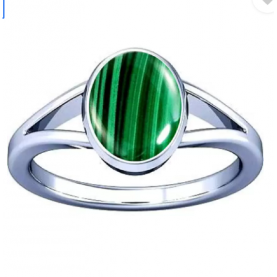 Malachite/Dana Firang Stone Ring /दाना फ़िरंग रत्न अंगूठी-Certified Natural Rashi Ratan Good Looking Gemstone 5.00 to 15.25 Ratti