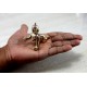 Brass Laddoo Gopal Baby Krishna Murti Idol Statue Sculpture (5.5 cm)