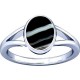 Sulemani Hakik Silver Ring for Men and Women (Black and White) 7.25 Ratti To 12.25 Ratti Approx