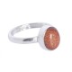 Sunstone Sung Sitara Silver Ring  Adjustable Ring for Men and Women