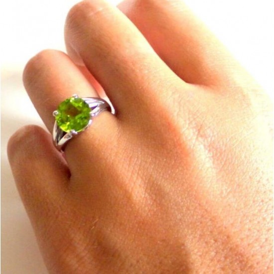 Peridot Engagement Ring with Authentic Meteorite | Jewelry by Johan -  Jewelry by Johan