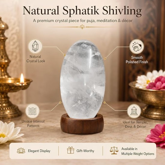 Sphatik Shivling (Oval Shape) – 58.56 Gram Natural Crystal Sphatik Shivling (Oval Shape) – 58.56 Gram Natural Crystal