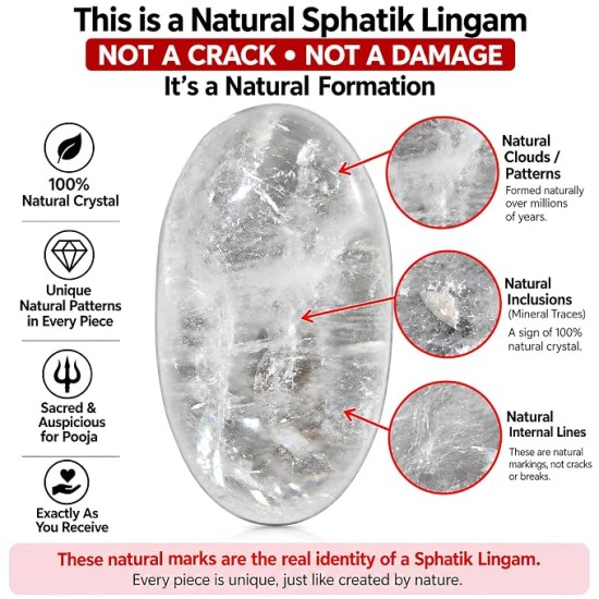 Sphatik Shivling (Oval Shape) – 58.56 Gram Natural Crystal Sphatik Shivling (Oval Shape) – 58.56 Gram Natural Crystal